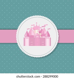 Princess  Background with Castle Vector Illustration EPS10