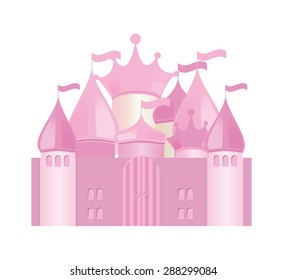 Princess  Background with Castle Vector Illustration EPS10