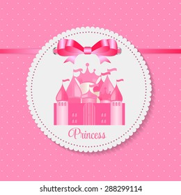 Princess  Background with Castle Vector Illustration EPS10