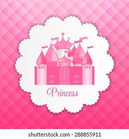 Princess  Background with Castle Vector Illustration EPS10