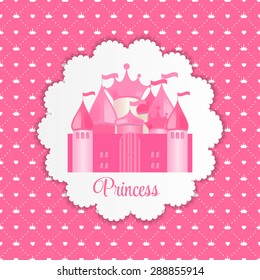 Princess  Background with Castle Vector Illustration EPS10