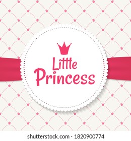 Princess  Background with Crown Vector Illustration EPS10