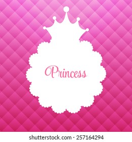 Princess  Background with Crown Vector Illustration EPS10