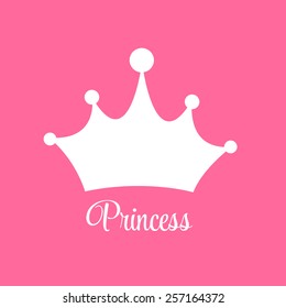 Princess  Background with Crown Vector Illustration EPS10