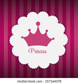 Princess  Background with Crown Vector Illustration EPS10