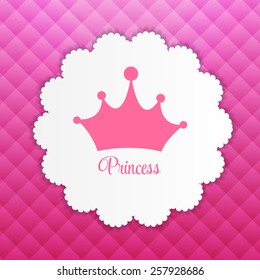 Princess  Background with Crown Vector Illustration EPS10