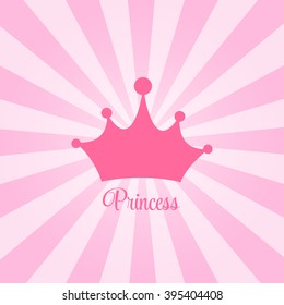 Princess Background with Crown Vector Illustration EPS10