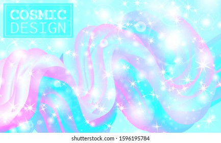 Princess background. Mermaid rainbow. Magic stars. Unicorn pattern. Fantasy galaxy. Fairytale princess colors.