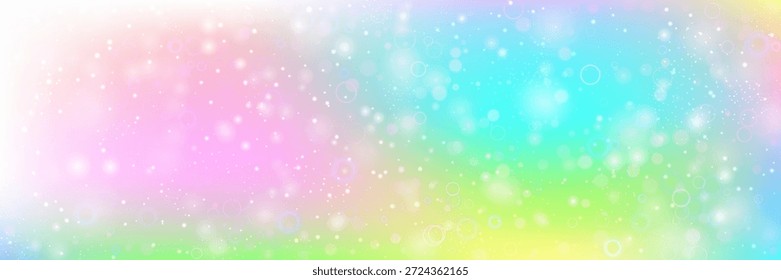 Princess Background. Pink Fairy Gradient And Beautiful Rainbow Pattern. Purple, Yellow Unicorn Hologram. Cute Sparkle Texture With Candy Glitter And Watercolor Effect. Green Princess Background.