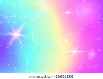 Princess Background. Pink Fairy Pattern. Rainbow Invitation. Holographic Girlish Effect. Purple Cosmic Gradient. Lilac Colorful Hologram. Unicorn Backdrop. Neon Princess Background.