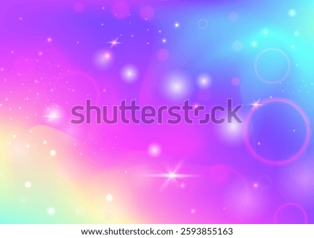 Princess Background. Pink Kawaii Gradient. Fairy Pattern. Fairytale Sparkles Invite. Purple Colorful Hologram. Blue Mystical Invitation. Rainbow Glitter. Cute Princess Background.