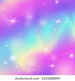 Princess Background. Purple Rainbow Hologram. Unicorn Pattern. Fairytale Cosmic Mesh. Pink Universe Gradient. Blue Fantasy Invitation. Girl Texture. Neon Princess Background.