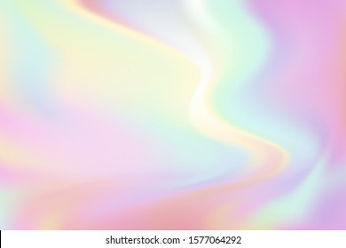 Princess background, soft pink dawn. Fantasy unicorn sky pearlescent backdrop. Cute unusual holographic wallpaper. Bright vector design.