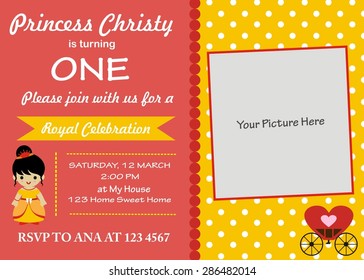 Princess birthday invitation