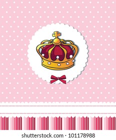 Princess was born! Ã¢Â?Â? cute pink crown card