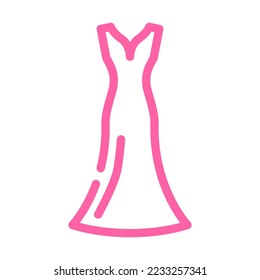 princess bride dress color icon vector. princess bride dress sign. isolated symbol illustration