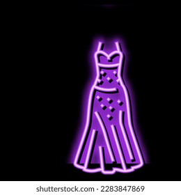 princess bride dress neon light sign vector. princess bride dress sign. isolated symbol illustration