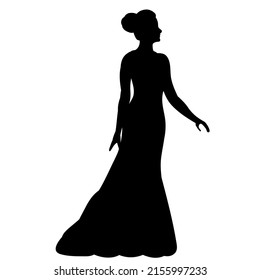 Princess Bride Silhouette On White Background Stock Vector (Royalty ...