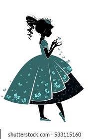 Princess with butterflies