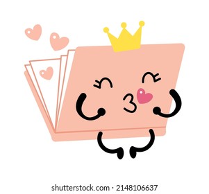 Princess cartoon book. Education icon. Vector illustration
