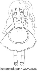 princess cartoon doodle kawaii anime coloring page cute illustration drawing clipart character chibi manga comics