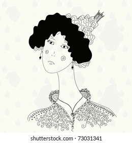 Princess cartoon sketch