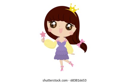 Princess cartoon vector