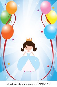 Tarjeta de celebración de la princesa