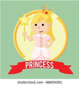 princess in circle banner