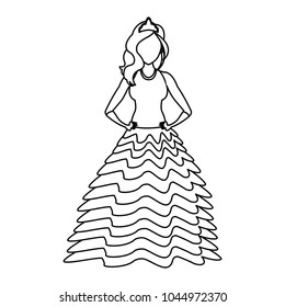 Princess costume cartoon