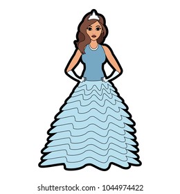 Princess costume cartoon