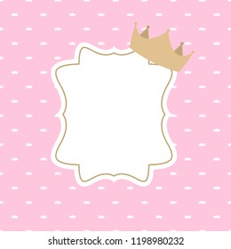 Princess Crown Background Vector Illustration. EPS10