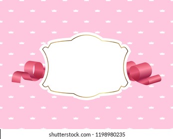 Princess Crown Background Vector Illustration. EPS10