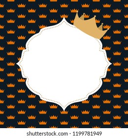 Princess Crown Background Vector Illustration. EPS10