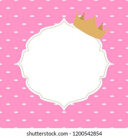 Princess Crown Background Vector Illustration. EPS10