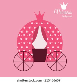 Princess Crown  Background Vector Illustration.