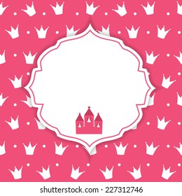 Princess Crown  Background Vector Illustration.