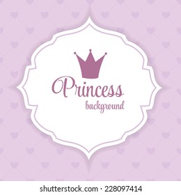 Princess Crown  Background Vector Illustration.