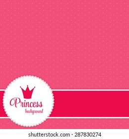 Princess Crown  Background Vector Illustration. EPS10
