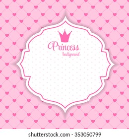 Princess Crown  Background Vector Illustration.