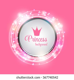 Princess Crown Background Vector Illustration. EPS10
