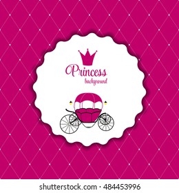Vektorillustration-Illustration von Prinzessin Kronenhintergrund.