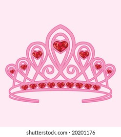 PRINCESS CROWN. Costume accessory. Editable vector illustration file.