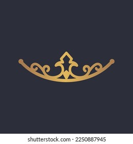 princess crown element vector concept design template web