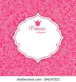 Princess Crown Frame Vector Illustration. EPS10