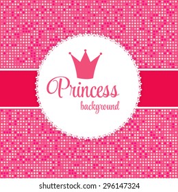 Princess Crown Frame Vector Illustration. EPS10