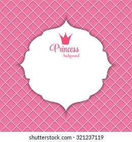Princess Crown Frame Vector Illustration. EPS10