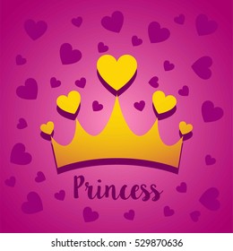 Princess crown with hearts