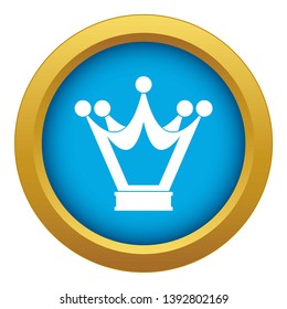 Princess crown icon blue vector isolated on white background for any design