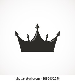 Princess Crown Icon in Flat Style. Vector Illustration